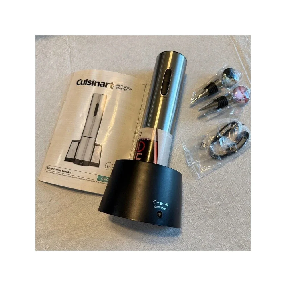 Cuisinart Electric Wine Opener Model CWO-25 with accessories